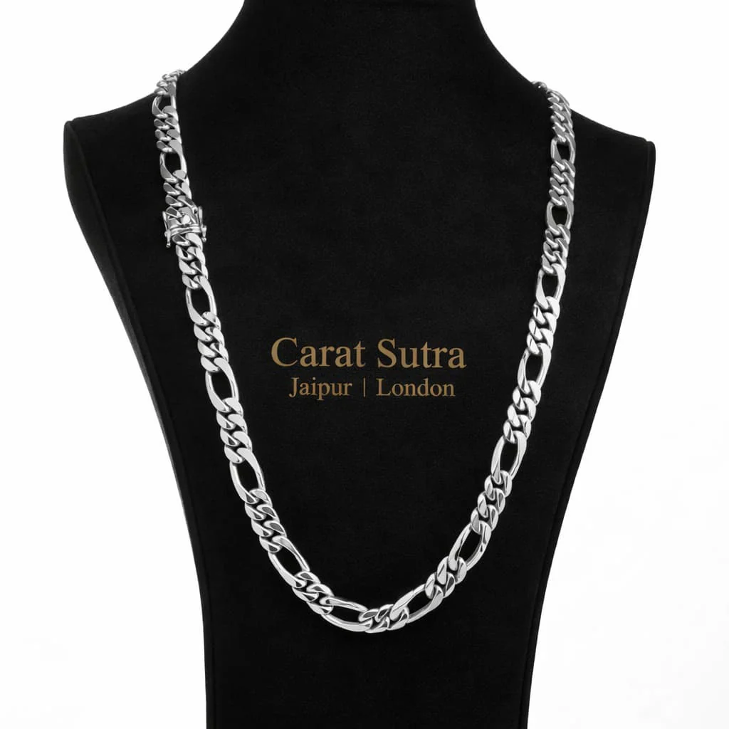 10mm Wide Solid Figaro-Cuban Link Chain |925 Sterling Silver Chain | Men's Jewelry | With Certificate of Authenticity and 925 Hallmark