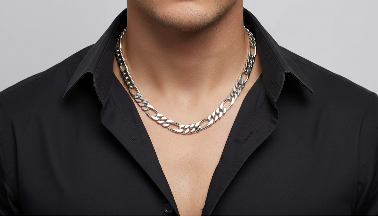 10mm Wide Solid Figaro-Cuban Link Chain |925 Sterling Silver Chain | Men's Jewelry | With Certificate of Authenticity and 925 Hallmark - Image 4
