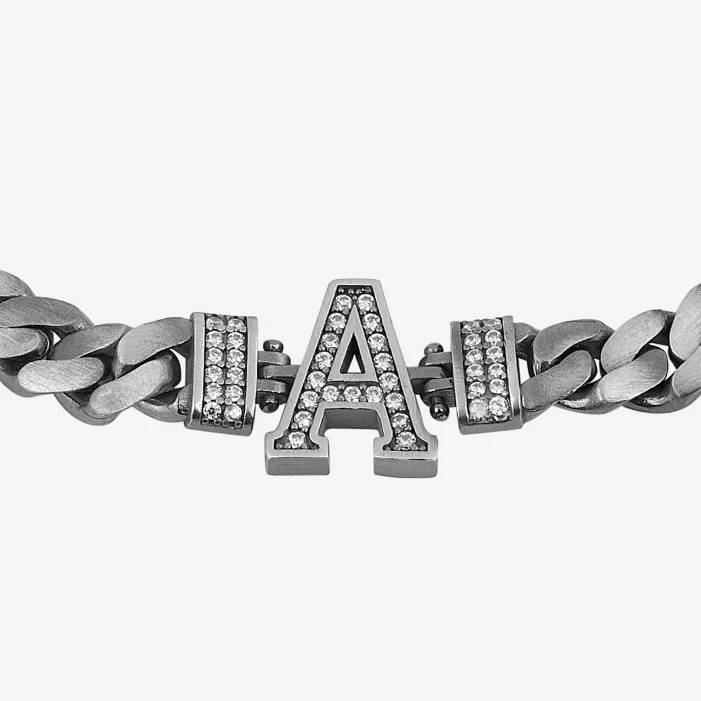 10mm Wide Solid Miami Cuban Link Bracelet with custom name initials studded with AAA white zircons | 925 Sterling Silver Bracelet | With Certificate of Authenticity and 925 Hallmark - Image 3