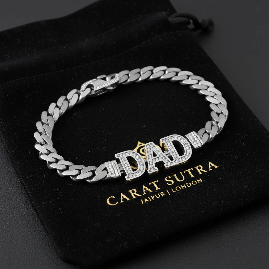 10mm Wide Solid Miami Cuban Link Bracelet with custom name initials studded with AAA white zircons | 925 Sterling Silver Bracelet | With Certificate of Authenticity and 925 Hallmark - Image 4