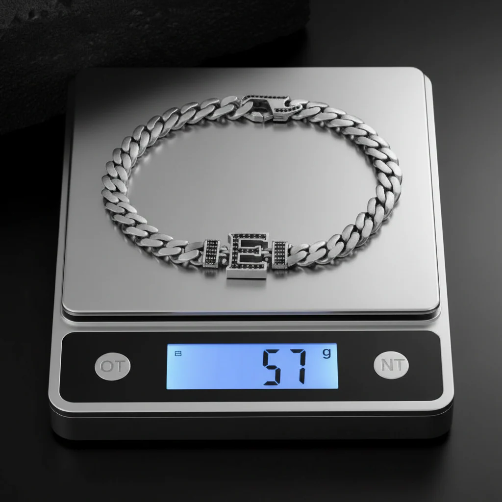 10mm Wide Solid Miami Cuban Link Bracelet with custom name initials studded with AAA black zircons | 925 Sterling Silver Bracelet | With Certificate of Authenticity and 925 Hallmark - Image 6