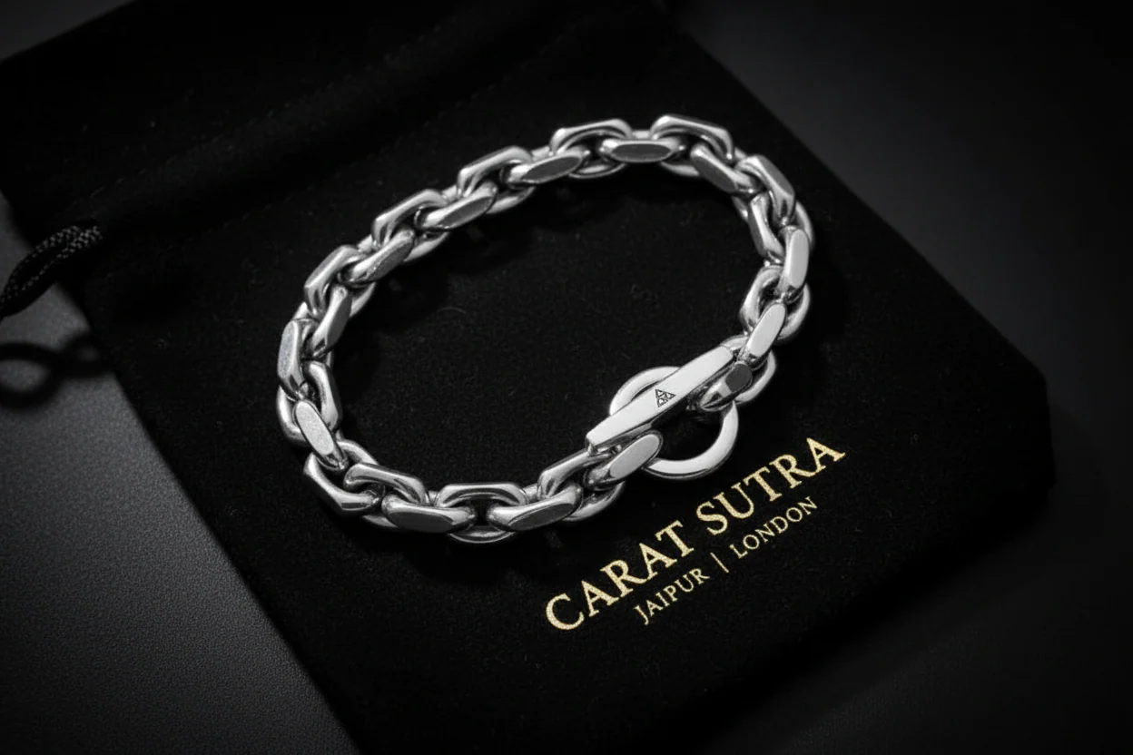 12mm Wide T-Bar Toggle chain Bracelet | 925 Sterling Silver Bracelet | Men's Jewelry | With Certificate of Authenticity and 925 Hallmark - Image 2