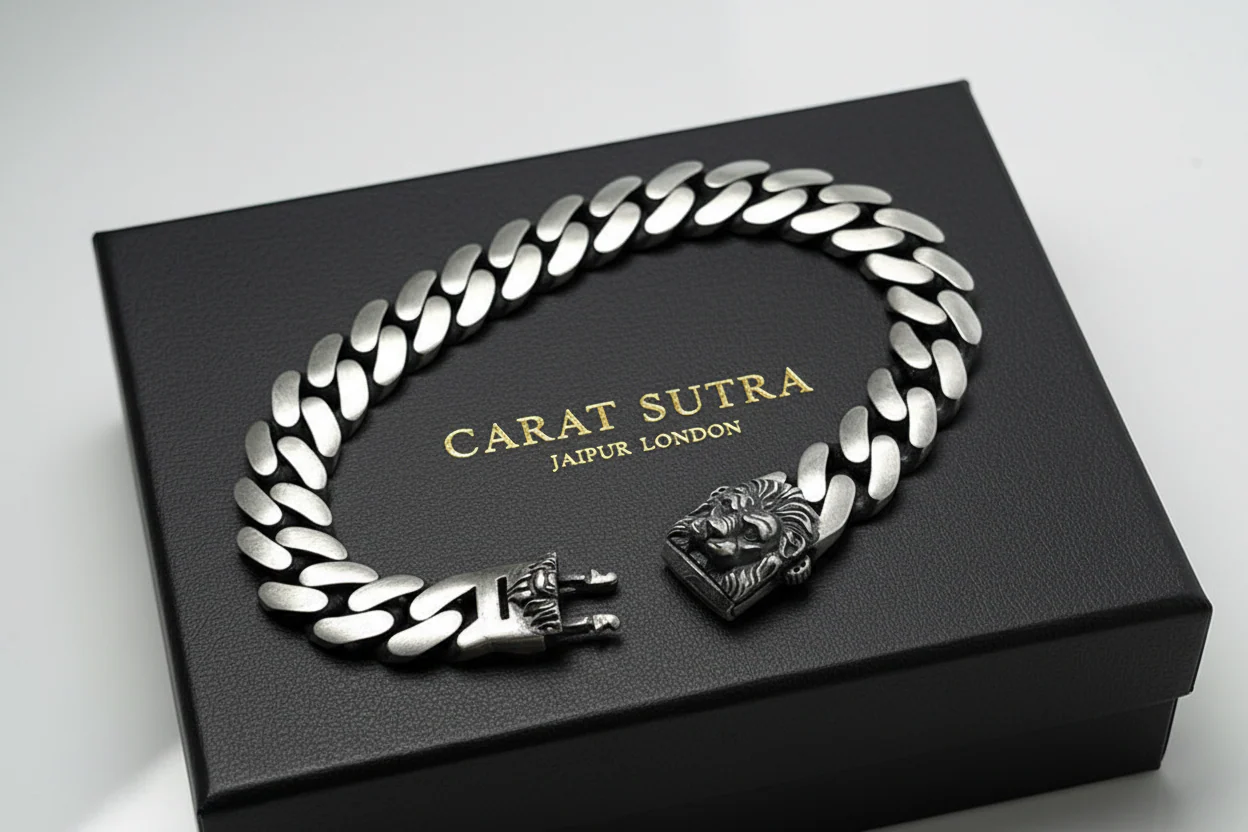 14mm wide Solid. Gunmetal Matt Finish, 925 sterling silver bracelet with Ferocious Lion Face lock, oxidized Cuban design | Sterling Silver Bracelet | With Certificate of Authenticity and 925 Hallmark - Image 2