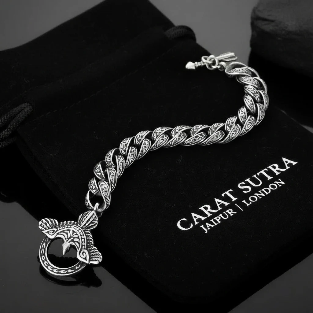 16mm wide Unique Embossed Eagle Bracelet for Men | 925 Sterling Silver Bracelet | With Certificate of Authenticity and 925 Hallmark - Image 6
