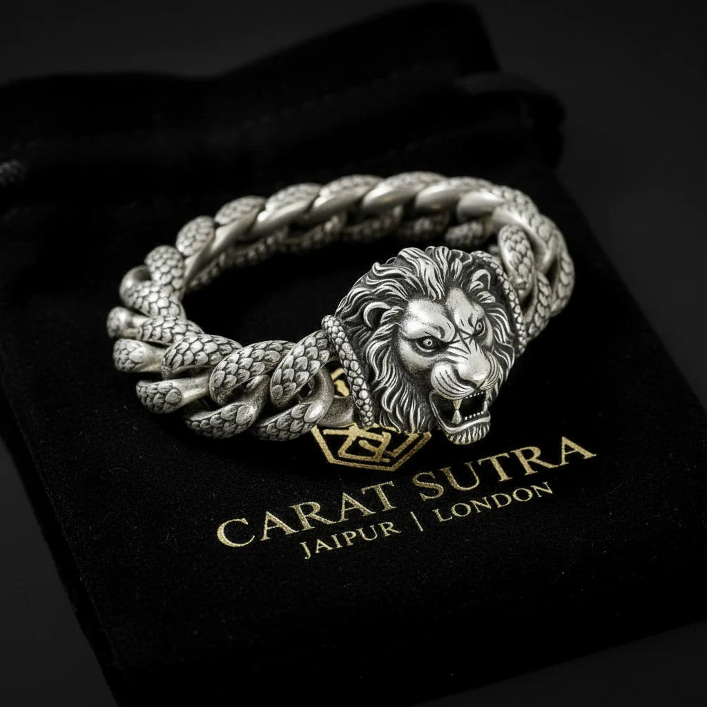 18mm wide Solid. 925 sterling silver bracelet with Ferocious Lion Face, oxidized Cuban design | Sterling Silver Bracelet | With Certificate of Authenticity and 925 Hallmark - Image 4
