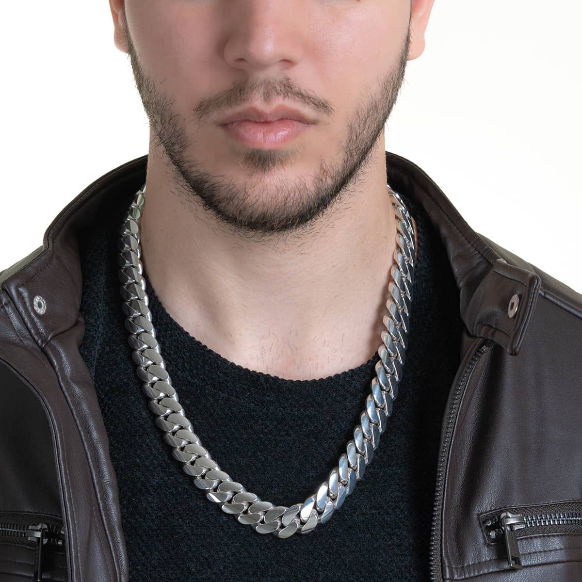 18mm Wide Solid Miami Cuban Link Chain | 925 Sterling Silver Chain | Men's Jewelry | With Certificate of Authenticity and 925 Hallmark - Image 5