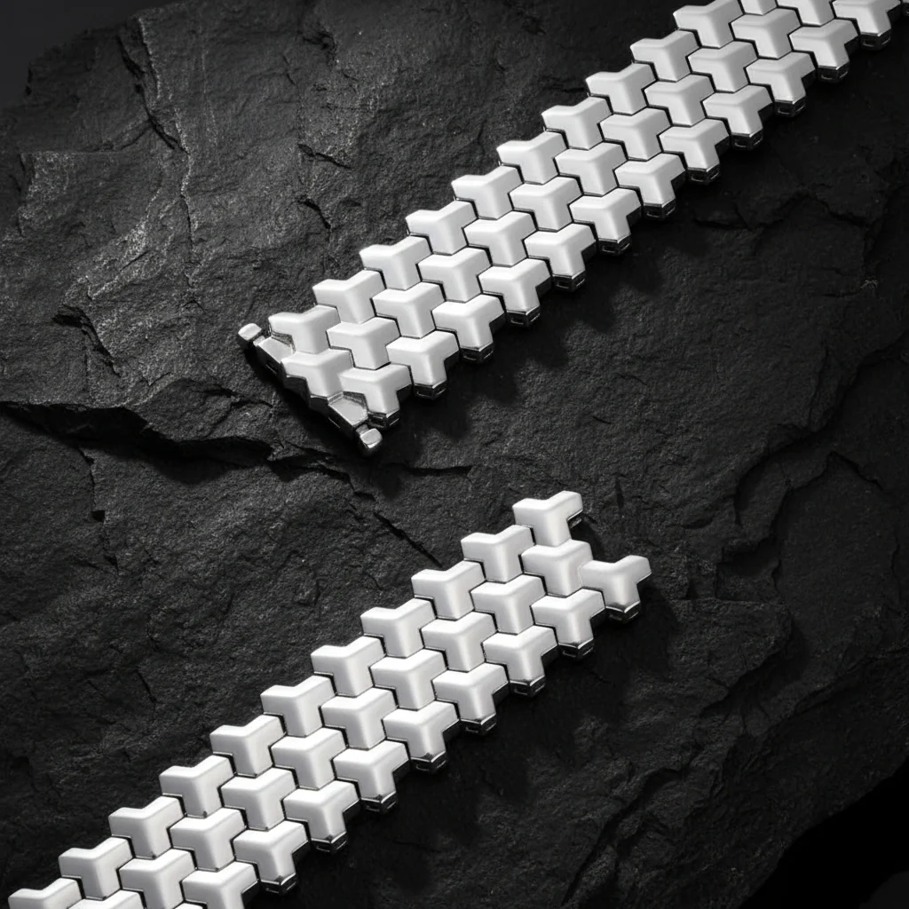 3 Row, 18mm Wide Solid Armor Bracelet Studded with/without Swarovski Diamond | 999 Sterling Silver | With Certificate of Authenticity and 925 Hallmark - Image 11