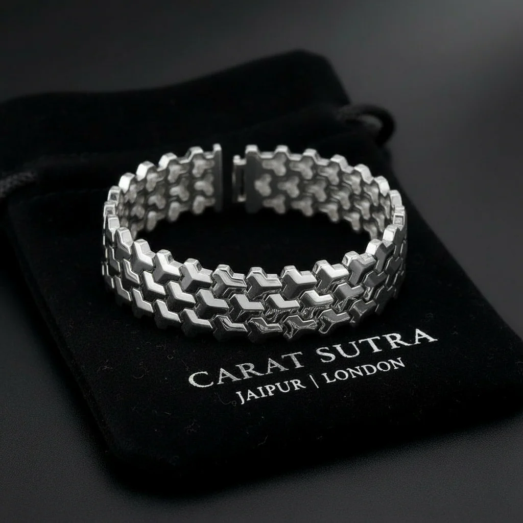 3 Row, 18mm Wide Solid Armor Bracelet Studded with/without Swarovski Diamond | 999 Sterling Silver | With Certificate of Authenticity and 925 Hallmark - Image 14