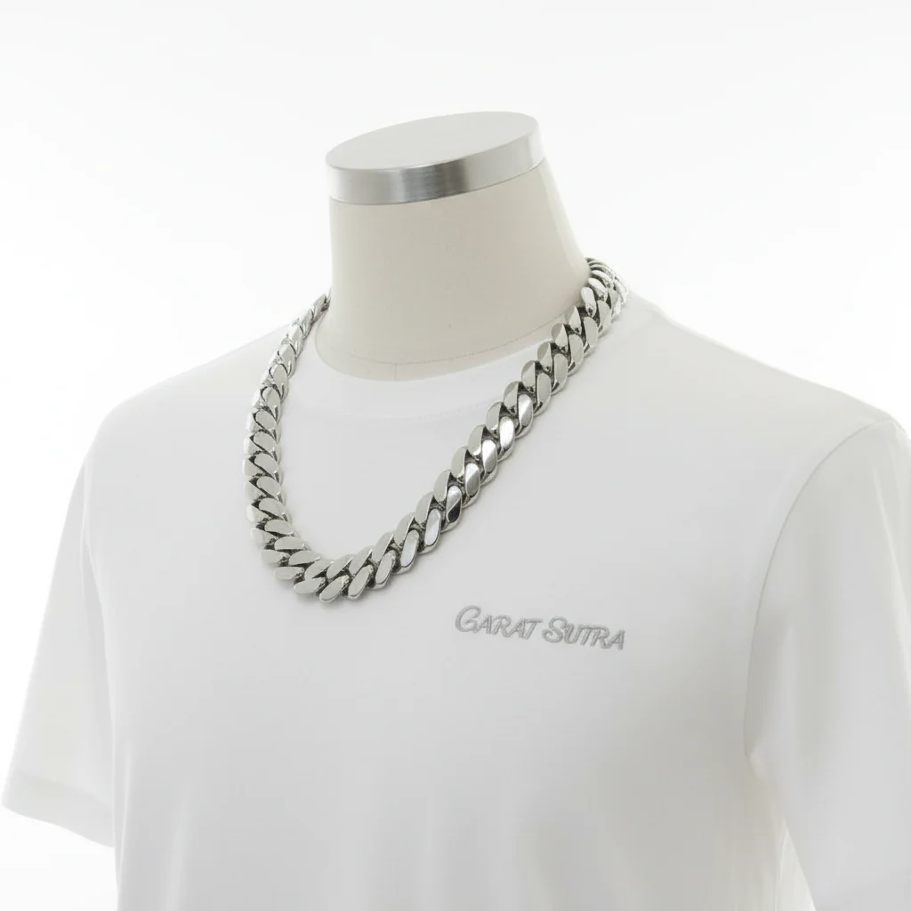 22mm Wide Solid Miami Cuban Link Chain | 925 Sterling Silver Chain | Men's Jewelry | With Certificate of Authenticity and 925 Hallmark - Image 2