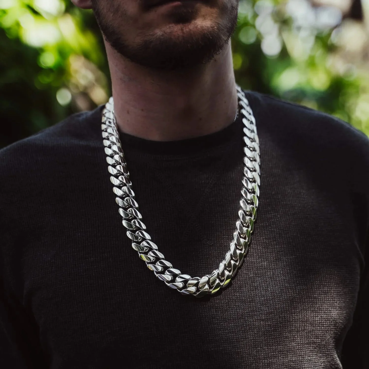 20mm Wide Solid Miami Cuban Link Chain | 925 Sterling Silver Chain | Men's Jewelry | With Certificate of Authenticity and 925 Hallmark