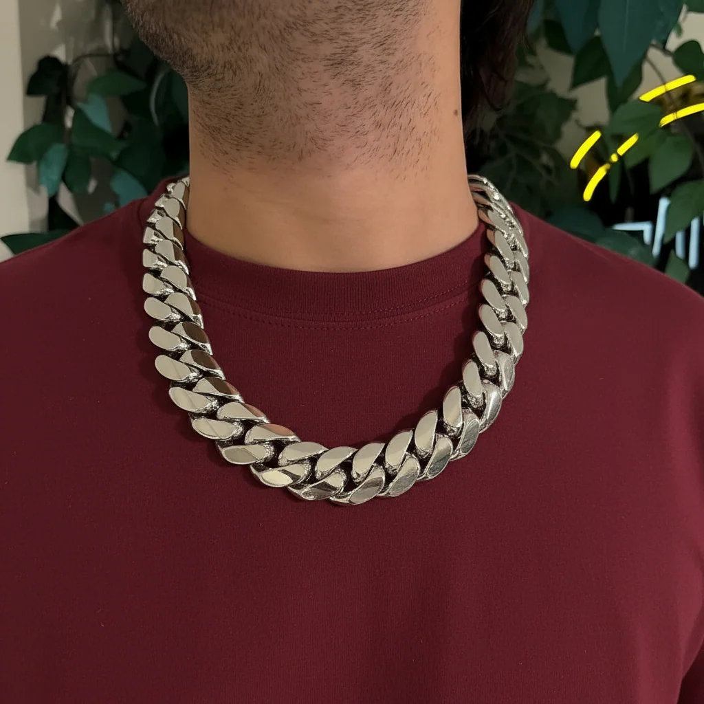 25mm Wide Solid Miami Cuban Link Chain | 925 Sterling Silver Chain | Men's Jewelry | With Certificate of Authenticity and 925 Hallmark - Image 4
