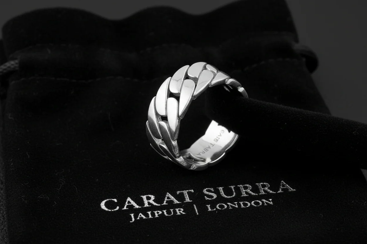 6mm wide Cuban Band Ring for Men, Sterling Silver 925 Ring | With Certificate of Authenticity and 925 Hallmark - Image 3
