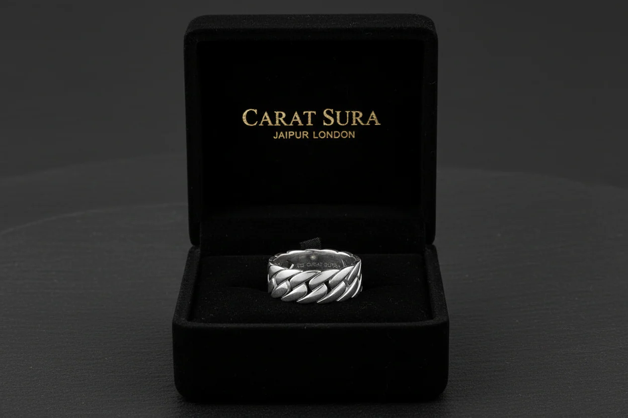 6mm wide Cuban Band Ring for Men, Sterling Silver 925 Ring | With Certificate of Authenticity and 925 Hallmark - Image 4