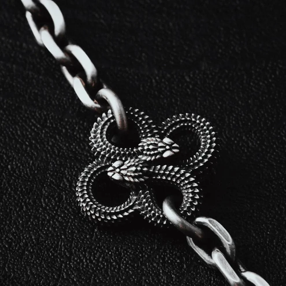 4mm wide Snake lock chain Oxidised Box Chain | 925 Sterling Silver Chain | Men's Jewelry | With Certificate of Authenticity and 925 Hallmark - Image 5