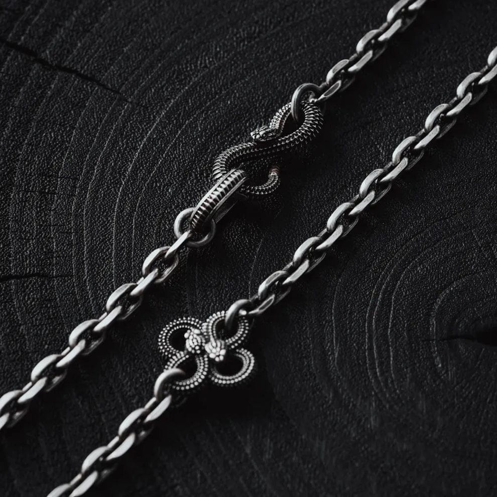4mm wide Snake lock chain Oxidised Box Chain | 925 Sterling Silver Chain | Men's Jewelry | With Certificate of Authenticity and 925 Hallmark - Image 7
