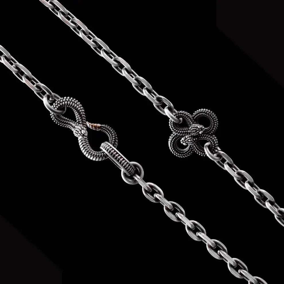 4mm wide Snake lock chain Oxidised Box Chain | 925 Sterling Silver Chain | Men's Jewelry | With Certificate of Authenticity and 925 Hallmark - Image 9