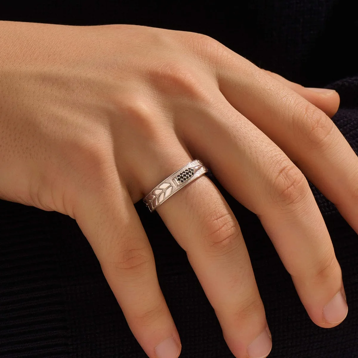 4mm wide Bullet Band Ring, Brush Matt-Finish, Sterling Silver 925 Ring | Jewellery for Men| With Certificate of Authenticity and 925 Hallmark - Image 2