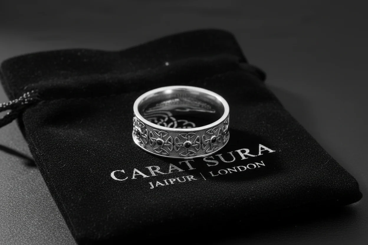 4mm wide Wheel designed Band Ring, Brush Matt-Finish, Sterling Silver 925 Ring | Jewellery for Men| With Certificate of Authenticity and 925 Hallmark - Image 5