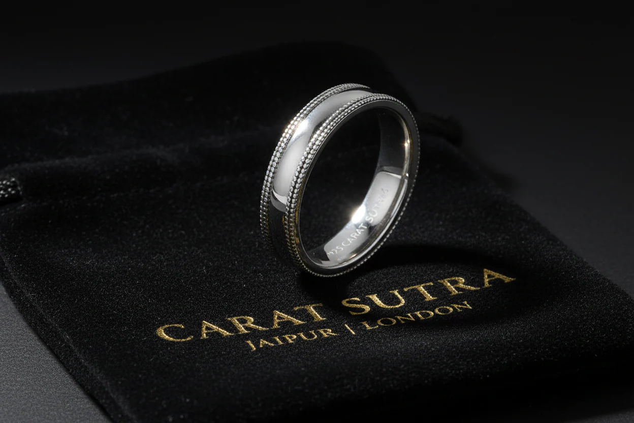 4mm wide Unique designed Band Ring, Brush Matt-Finish, Sterling Silver 925 Ring | Jewellery for Men| With Certificate of Authenticity and 925 Hallmark - Image 5