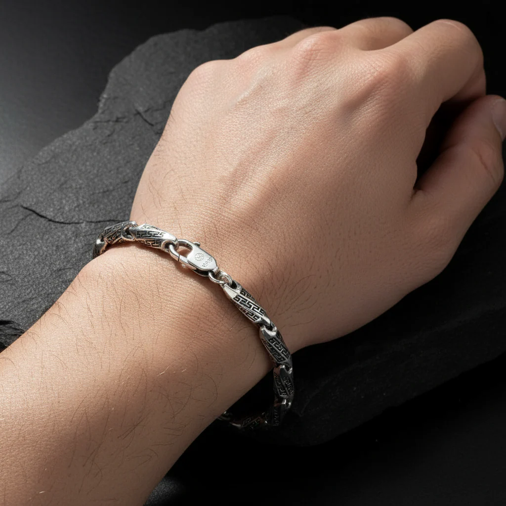 Hand Engraved Vintage Oxidized Bracelet | 925 Sterling Silver Bracelet | With Certificate of Authenticity and 925 Hallmark - Image 2