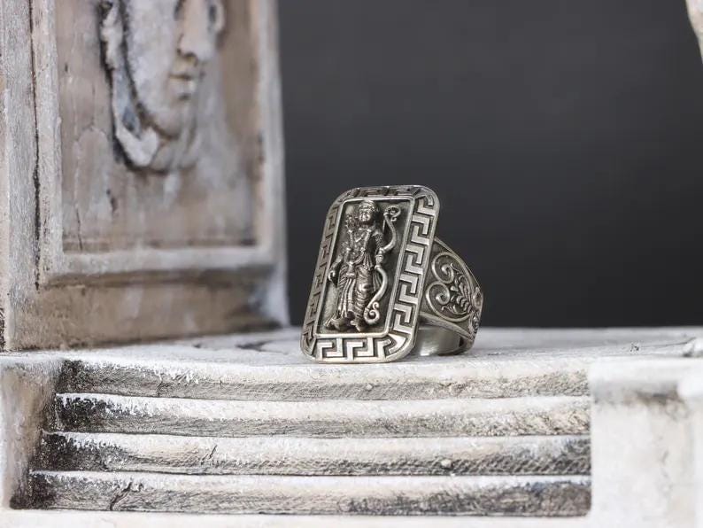 Antique Designed Ram Bhagwan Ring | 925 Sterling Silver Oxidized Ring | Men's Jewelry | With Certificate of Authenticity and 925 Hallmark - Image 3