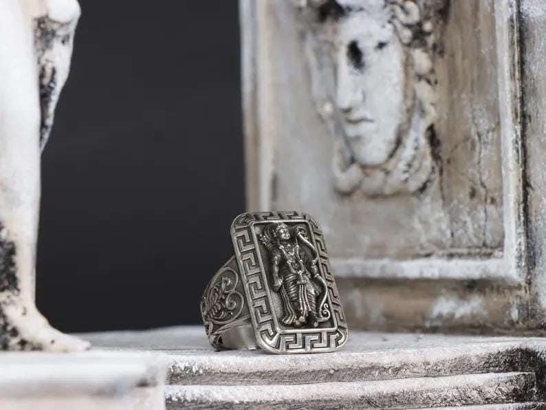 Antique Designed Ram Bhagwan Ring | 925 Sterling Silver Oxidized Ring | Men's Jewelry | With Certificate of Authenticity and 925 Hallmark - Image 4