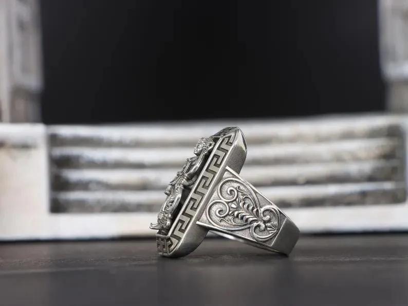 Antique Designed Ram Bhagwan Ring | 925 Sterling Silver Oxidized Ring | Men's Jewelry | With Certificate of Authenticity and 925 Hallmark - Image 5