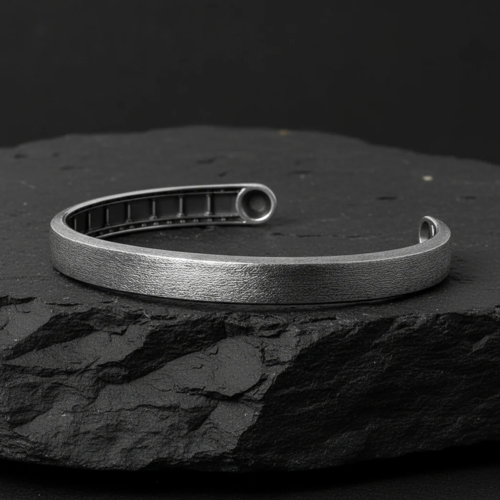Brush & Matt Finish (Dark) Adjustable Cuff Style Bangle/kadaa/Handcuff | 925 Sterling Silver Bracelet | With Certificate of Authenticity and 925 Hallmark