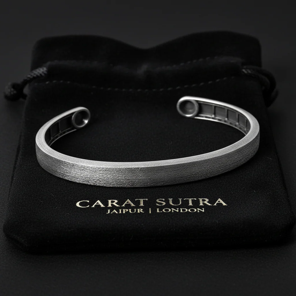 Brush & Matt Finish (Dark) Adjustable Cuff Style Bangle/kadaa/Handcuff | 925 Sterling Silver Bracelet | With Certificate of Authenticity and 925 Hallmark - Image 4