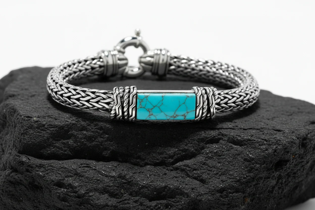 13mm Classic Chain Ring Clasp Bracelet for Men | 925 Sterling Silver Bracelet | Men's Jewelry | With Certificate of Authenticity and 925 Hallmark - Image 2