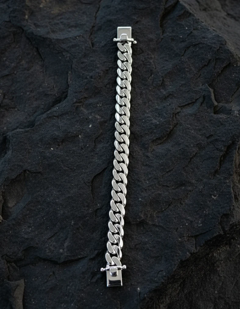 RARE PRINCE by CARAT SUTRA | 12mm Wide Solid Miami Cuban Link Bracelet | 22kt Gold Micron Plated 925 Sterling Silver Bracelet | Men's Jewelry | With Certificate of Authenticity and 925 Hallmark - Image 2