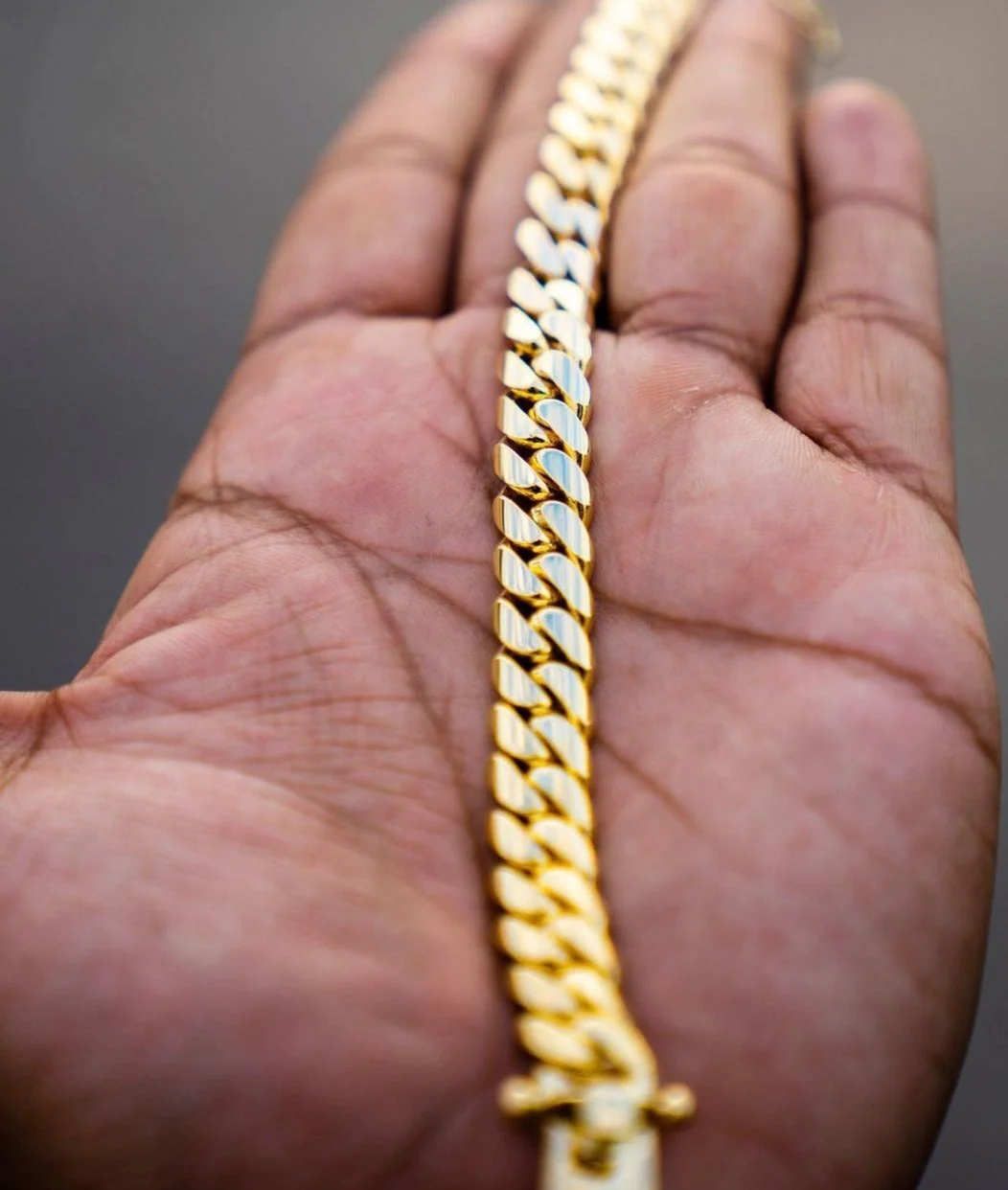 RARE PRINCE by CARAT SUTRA | 12mm Wide Solid Miami Cuban Link Bracelet | 22kt Gold Micron Plated 925 Sterling Silver Bracelet | Men's Jewelry | With Certificate of Authenticity and 925 Hallmark - Image 3
