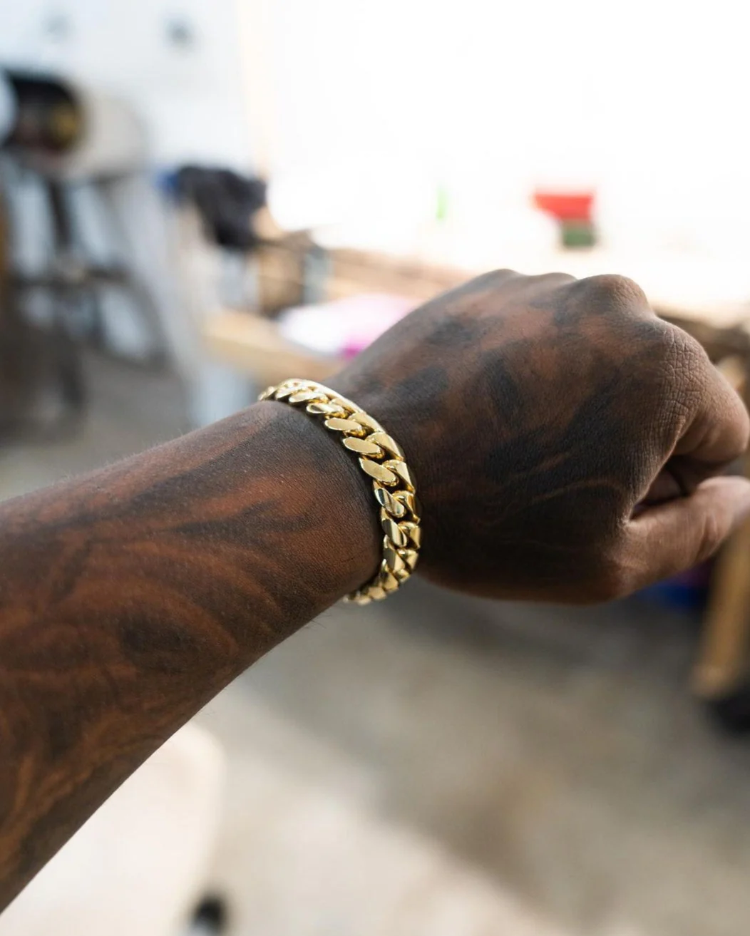 RARE PRINCE by CARAT SUTRA | 12mm Wide Solid Miami Cuban Link Bracelet | 22kt Gold Micron Plated 925 Sterling Silver Bracelet | Men's Jewelry | With Certificate of Authenticity and 925 Hallmark - Image 6