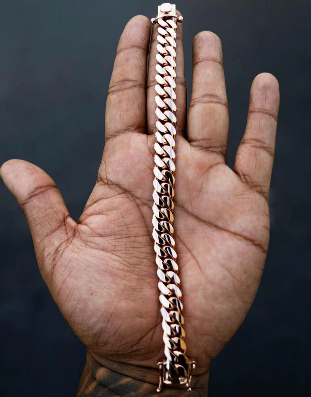 RARE PRINCE by CARAT SUTRA | 12mm Wide Solid Miami Cuban Link Bracelet | 22kt Gold Micron Plated 925 Sterling Silver Bracelet | Men's Jewelry | With Certificate of Authenticity and 925 Hallmark - Image 8