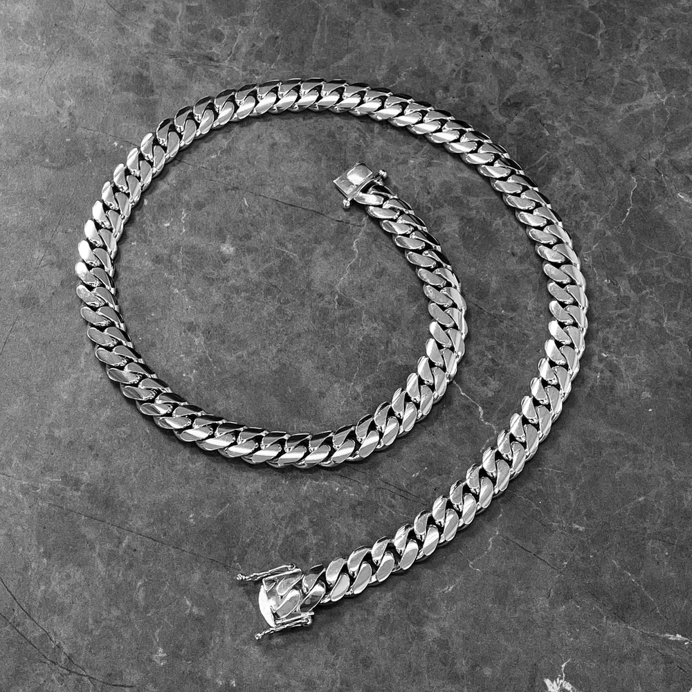 RARE PRINCE by CARAT SUTRA | 12mm Wide Solid Miami Cuban Link Chain | 925 Sterling Silver Chain | Men's Jewelry | With Certificate of Authenticity and 925 Hallmark - Image 3