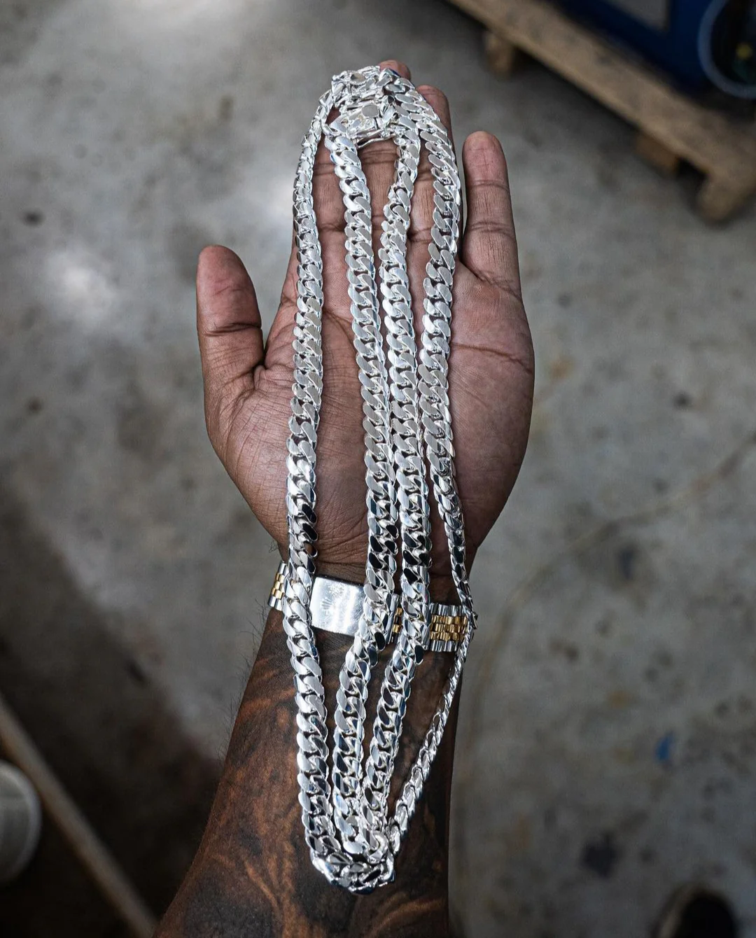 RARE PRINCE by CARAT SUTRA | 14mm Wide Solid Miami Cuban Link Chain | 925 Sterling Silver Chain | Men's Jewelry | With Certificate of Authenticity and 925 Hallmark - Image 4
