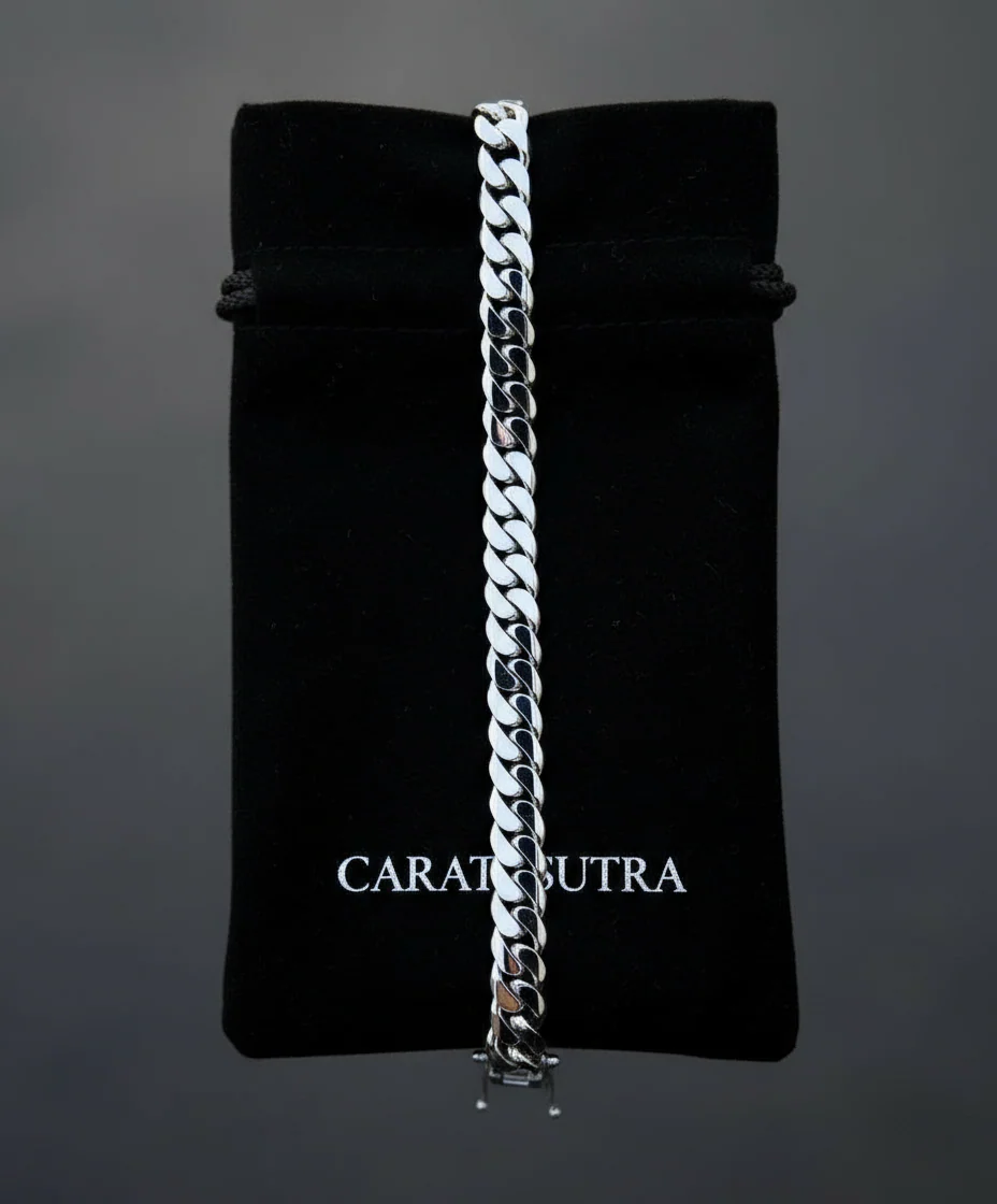 RARE PRINCE by CARAT SUTRA | 10mm Wide Solid Miami Cuban Link Bracelet | 22kt Gold Micron Plated 925 Sterling Silver Bracelet | Men's Jewelry | With Certificate of Authenticity and 925 Hallmark - Image 3