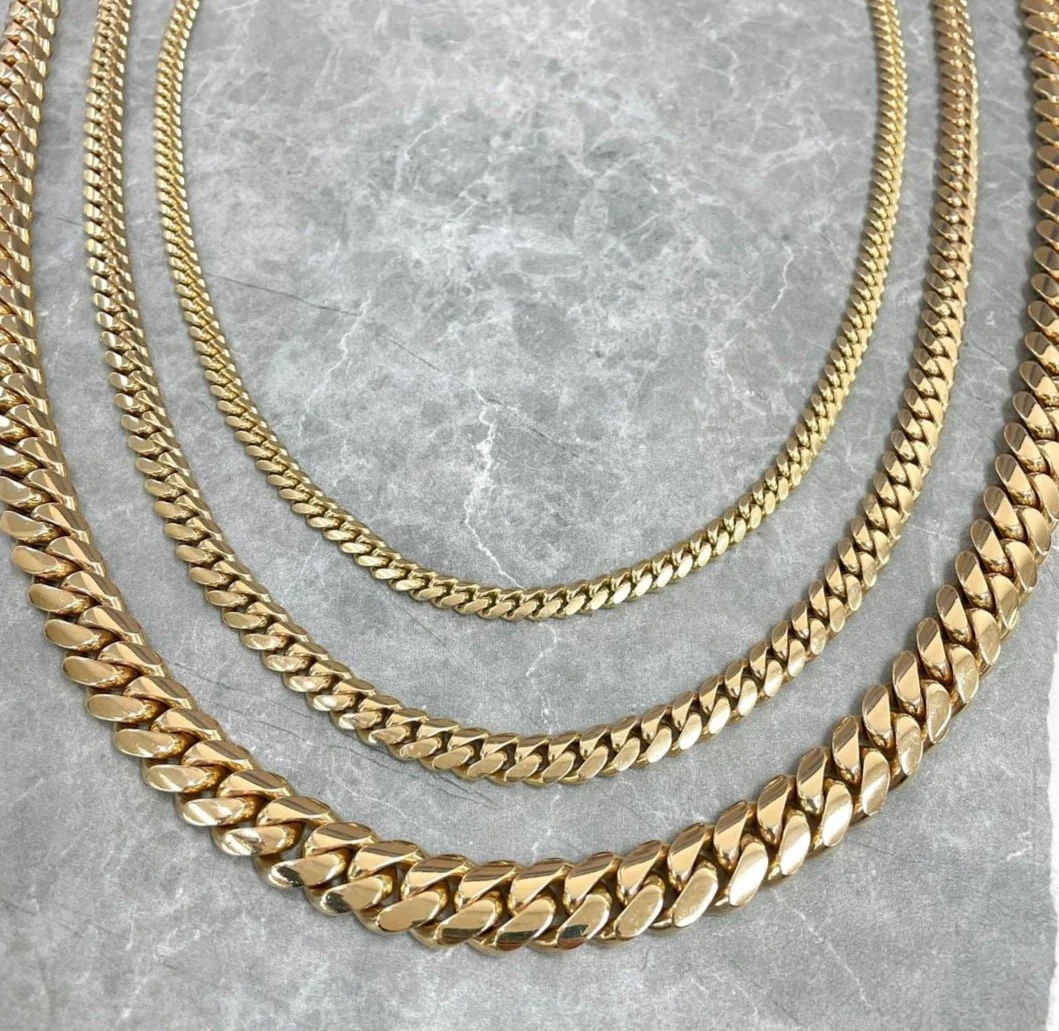 RARE PRINCE by CARAT SUTRA | 14mm Wide Solid Miami Cuban Link Chain | 22kt Gold Micron Plated 925 Sterling Silver Chain | Men's Jewelry | With Certificate of Authenticity and 925 Hallmark - Image 6