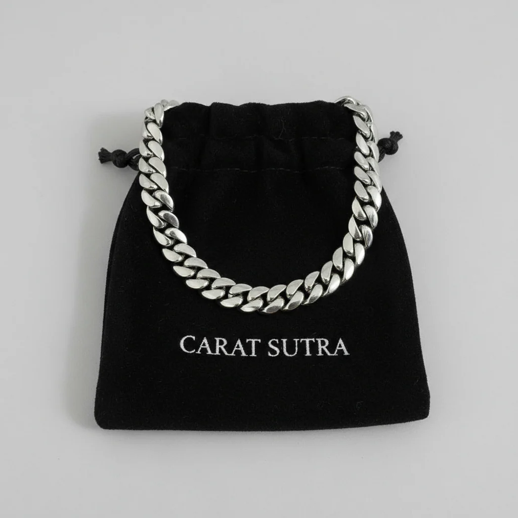 RARE PRINCE by CARAT SUTRA | 16mm Wide Solid Miami Cuban Link Chain | 925 Sterling Silver Chain | Men's Jewelry | With Certificate of Authenticity and 925 Hallmark - Image 3