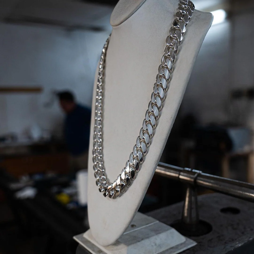 RARE PRINCE by CARAT SUTRA | 16mm Wide Solid Miami Cuban Link Chain | 925 Sterling Silver Chain | Men's Jewelry | With Certificate of Authenticity and 925 Hallmark - Image 6