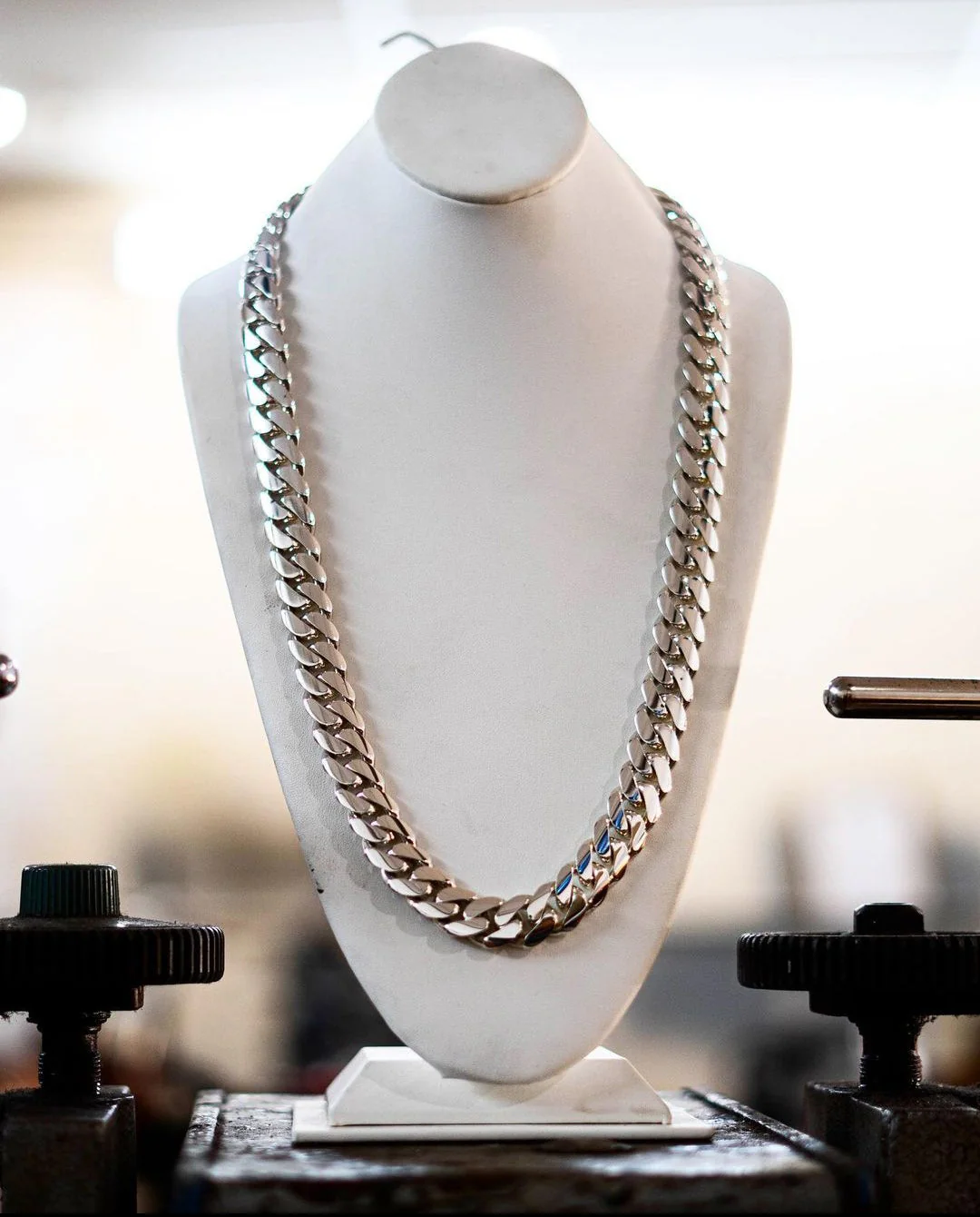 RARE PRINCE by CARAT SUTRA | 16mm Wide Solid Miami Cuban Link Chain | 22kt Gold Micron Plated 925 Sterling Silver Chain | Men's Jewelry | With Certificate of Authenticity and 925 Hallmark - Image 3