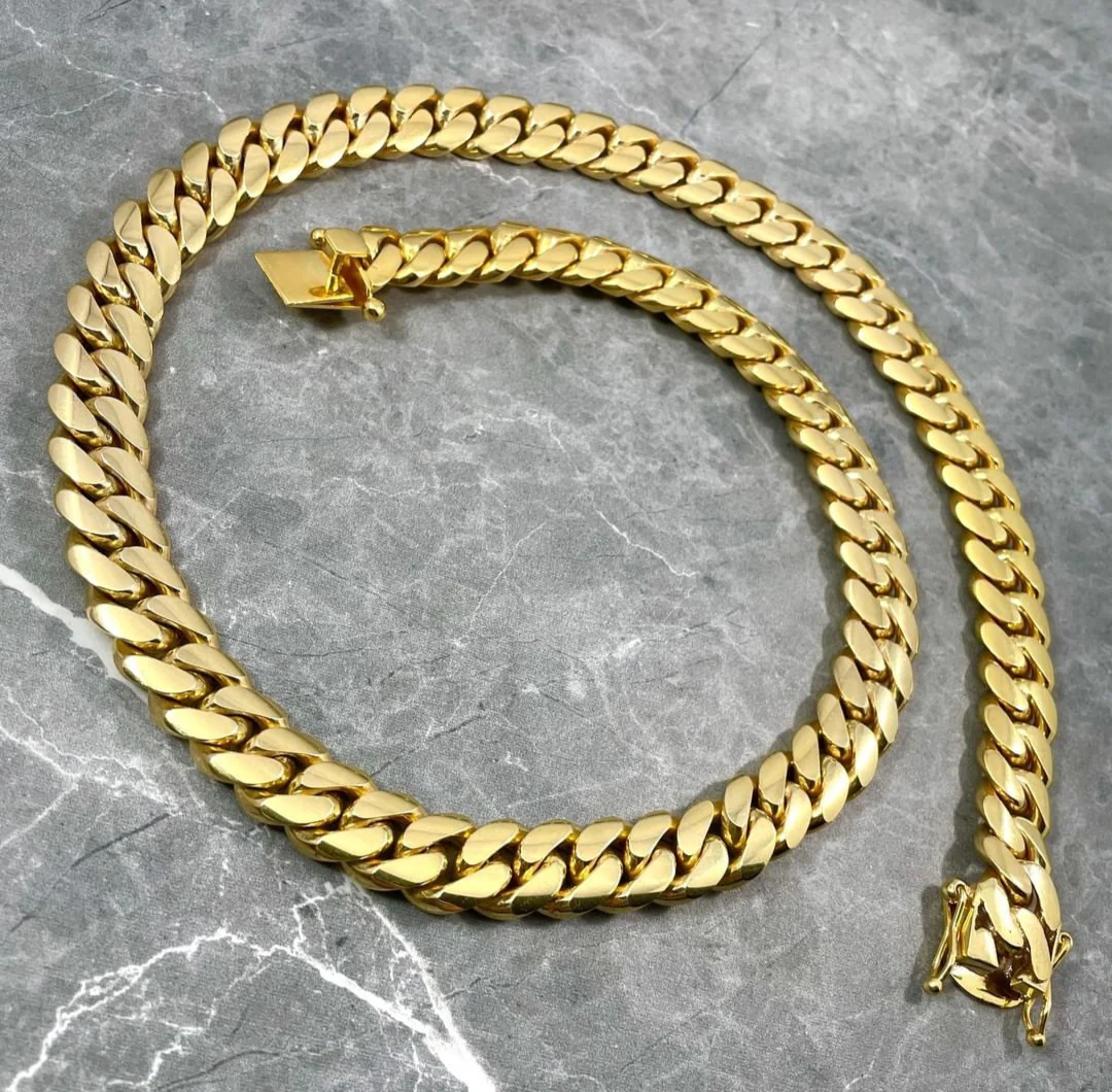 RARE PRINCE by CARAT SUTRA | 16mm Wide Solid Miami Cuban Link Chain | 22kt Gold Micron Plated 925 Sterling Silver Chain | Men's Jewelry | With Certificate of Authenticity and 925 Hallmark - Image 4