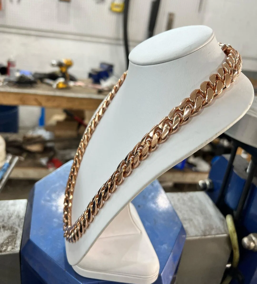 RARE PRINCE by CARAT SUTRA | 16mm Wide Solid Miami Cuban Link Chain | 22kt Gold Micron Plated 925 Sterling Silver Chain | Men's Jewelry | With Certificate of Authenticity and 925 Hallmark - Image 9