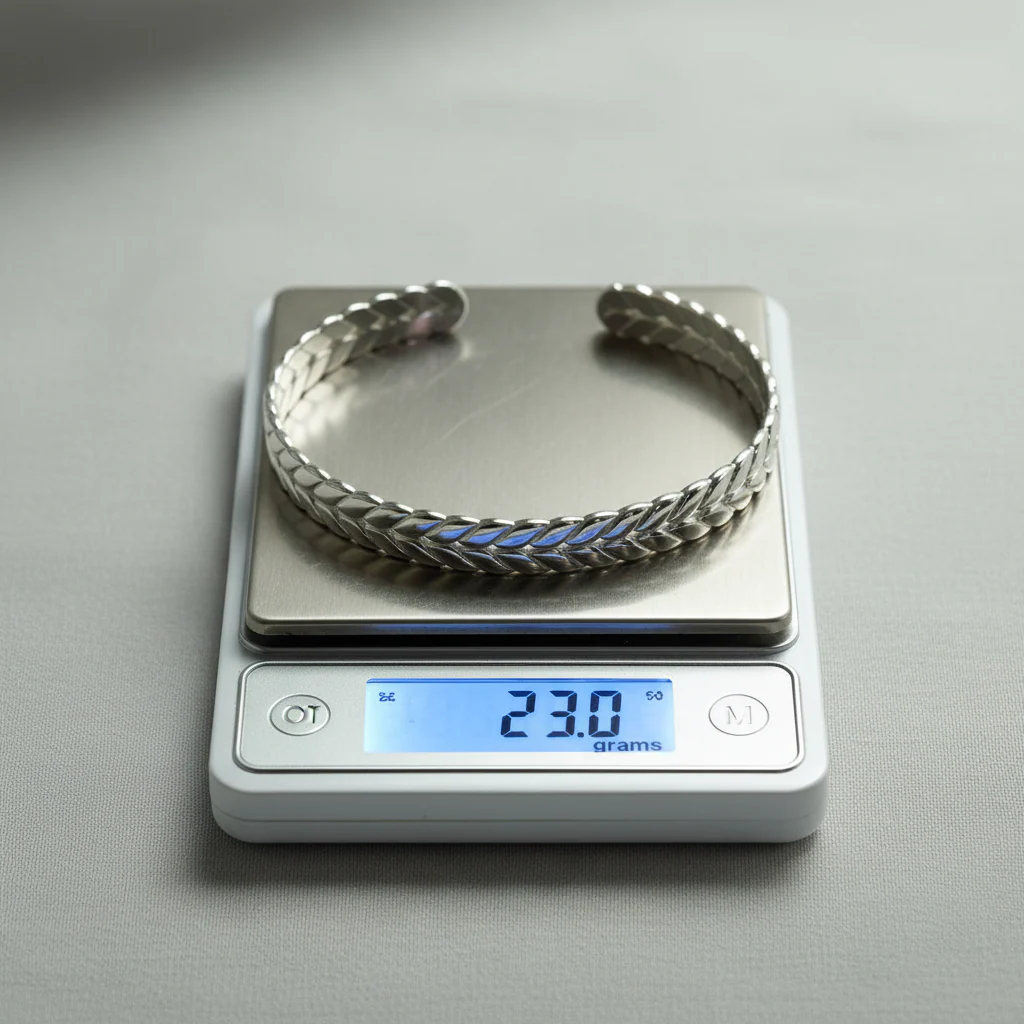 RARE PRINCE by CARAT SUTRA | Adjustable Leaf Style Bangle/kadaa/Handcuff for Men & Boys | 925 Sterling Silver Bracelet | Men's Jewelry | With Certificate of Authenticity and 925 Hallmark - Image 5