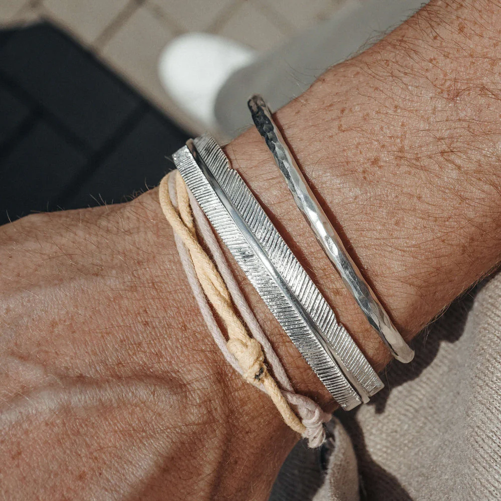 RARE PRINCE by CARAT SUTRA | Adjustable Feather Style Bangle/kadaa/Handcuff for Men & Boys | 925 Sterling Silver Bracelet | Men's Jewelry | With Certificate of Authenticity and 925 Hallmark - Image 7