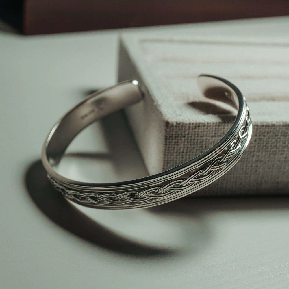 RARE PRINCE by CARAT SUTRA | Adjustable Braided Style Bangle/kadaa/Handcuff for Men & Boys | 925 Sterling Silver Bracelet | Men's Jewelry | With Certificate of Authenticity and 925 Hallmark - Image 6