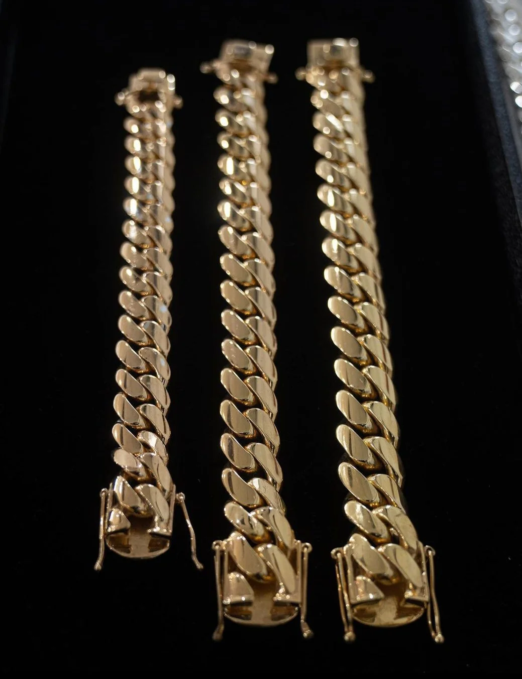 RARE PRINCE by CARAT SUTRA | 14mm Wide Solid Miami Cuban Link Bracelet | 22kt Gold Micron Plated 925 Sterling Silver Bracelet | Men's Jewelry | With Certificate of Authenticity and 925 Hallmark - Image 2