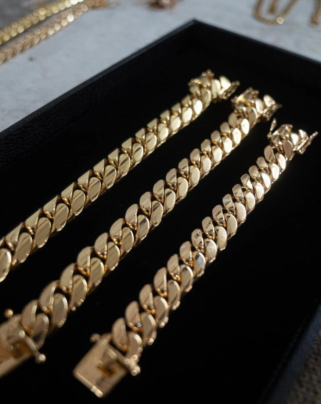 RARE PRINCE by CARAT SUTRA | 14mm Wide Solid Miami Cuban Link Bracelet | 22kt Gold Micron Plated 925 Sterling Silver Bracelet | Men's Jewelry | With Certificate of Authenticity and 925 Hallmark - Image 7