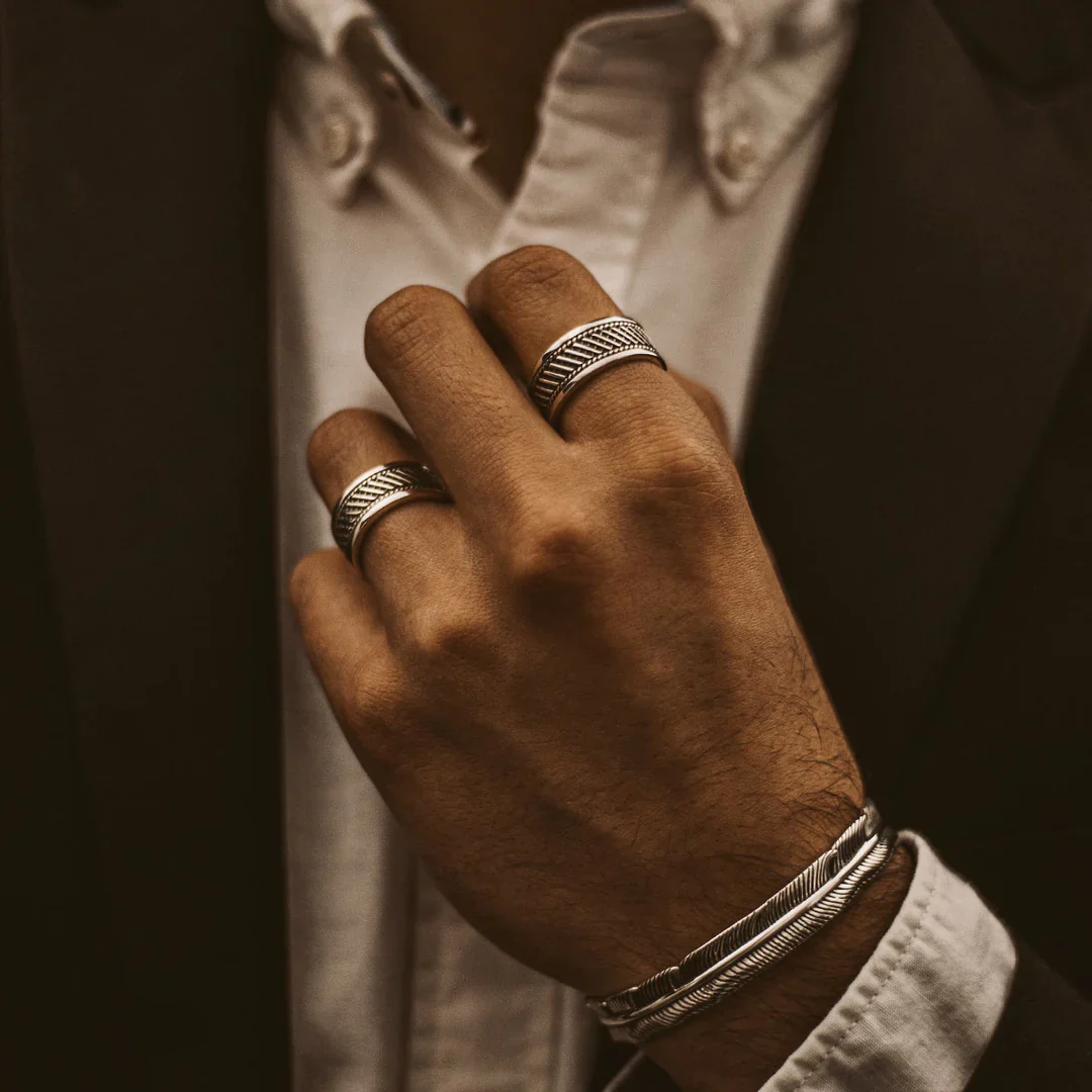RARE PRINCE by CARAT SUTRA | Classic Oxidized Silver Band | 925 Sterling Silver Ring | Men's Jewelry | With Certificate of Authenticity and 925 Hallmark - Image 5