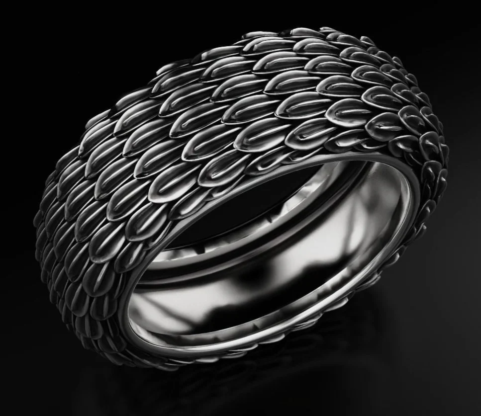 RARE PRINCE by CARAT SUTRA | Exclusive Eagle Feather Band Ring for Men, Oxidized Sterling Silver 925 Ring | Jewellery for Men| With Certificate of Authenticity and 925 Hallmark - Image 4